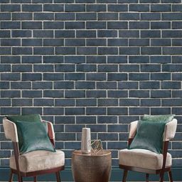 Jaamso Royals Black Stone Brick Printed Wall Sticker-picture-0
