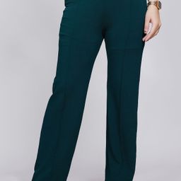 NU CLOTHS Women Relaxed Straight Leg High-Rise Trousers-image-91