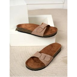 MOZAFIA Women Flat Brown Sandals-picture-19