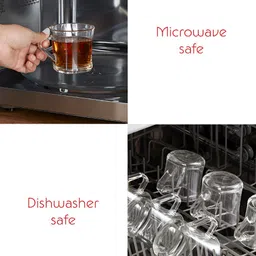 BOROSIL Transparent Solid Borosilicate Glass Cups Set of Cups and Mugs image 4