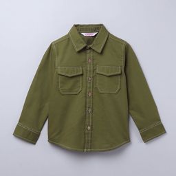 taffykids Boys Relaxed Fit Spread Collar Solid Casual Shirt-image-12