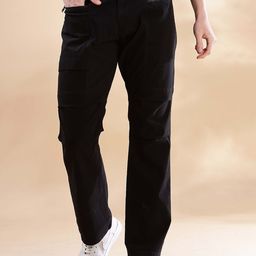 HERE&NOW Men Loose Fit Chinos Trousers-image-10