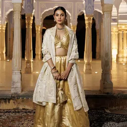 Geroo Luxe Ready to Wear Lehenga & Unstitched Blouse With Dupatta-picture-56