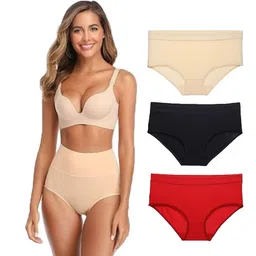 YOU FOREVER Women Cotton Pack Of 3 High Rise Hipster Briefs-picture-35