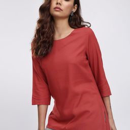 Anouk Rustic Round Neck Straight Kurti-picture-31