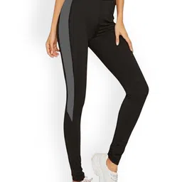 DALUCI Women Colourblocked Slim-Fit Rapid-Dry Tights-image-15