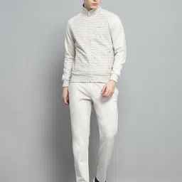 Monte Carlo Men Striped Mock Collar Mid-Rise Tracksuits-image-82