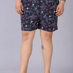 UNSIZED Men Printed Pure Cotton Plus Size Boxer - USBX-125-BX008-PR01-image-33