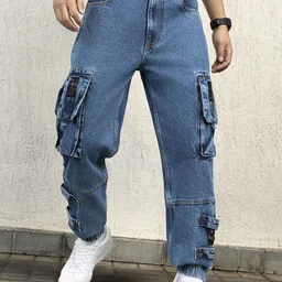 Hubberholme Men Straight Fit Mildly Distressed Light Fade Jeans-image-23
