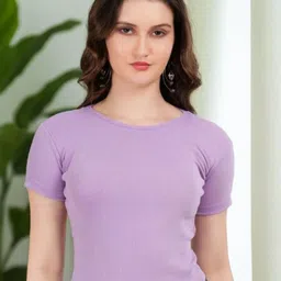 TEEMOODS Women Ribbed Cotton Crop Top-image-50