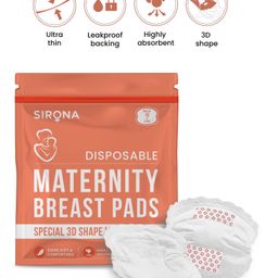 Sirona FDA Approved Premium Disposable Maternity Breast Pads - 12 Pads-image-28