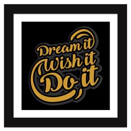 Wens Motivational Quotes Frame Dream It Print - Multicolor-image-98