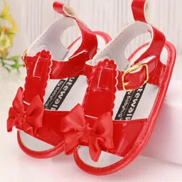 Cute Walk by Babyhug Booties Bow Applique - Red-picture-18