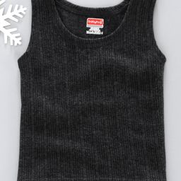 Babyhug Sleeveless Thermal Vest - Dark Grey-image-22