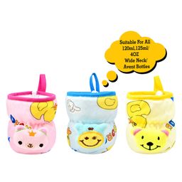 The Little Looker Plush Bottle Cover with Elastic Neck Pack of 3 Blue Yellow Pink - Fits 120 ml, 125 ml, 140 ml Bottle-8