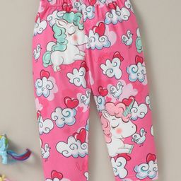 Kookie Kids Full Length Lounge Pant Unicorn Print - Pink-picture-27