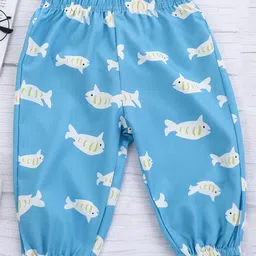 Kookie Kids Full Length Lounge Pant Fish Print - Blue-picture-25