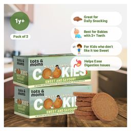 Tots & Moms Millet & Jaggery Cookies  Sweet & Savory - Pack of 2-19