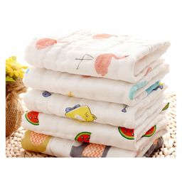 Elementary Premium 6 Layered Ultra Soft Muslin Cotton Wash Cloth / Napkin - Pack of 4 (Colour & Print May Vary)-image-26