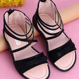 Cute Walk by Babyhug Sandals With Zipper Closure - Black-picture-34
