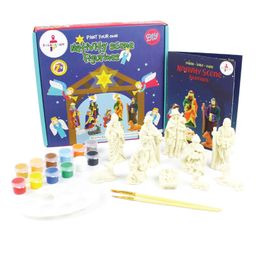 Kalakaram Paint Your Own Nativity Scene Figurines Kit - Multicolour-19