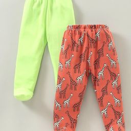 Ben Benny Bootie Leggings Pack Of 2 - Green Orange-image-15