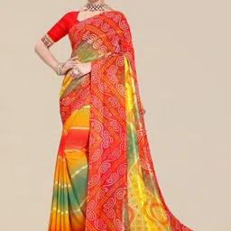 LeeliPeeri Designer Bandhani Printed Saree-image-11