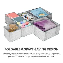 Kuber Industries Grey Set of 6 Regular Drawer Organiser Organisers image 3