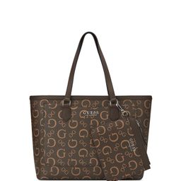 GUESS Printed Structured Tote Bag with Cut Work-image-54