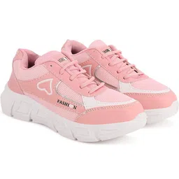 COGS Pink Synthetic Leather Casual Shoes-image-57