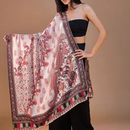 SWI Stylish Women Floral Woven Design Shawl-picture-19