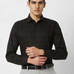 Van Heusen Men Regular Fit Spread Collar Tartan Checked Cotton Formal Shirt-image-59