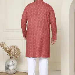 SOJANYA PLUS Men Ethnic Motifs Printed Regular Kurta with Pyjamas image 5
