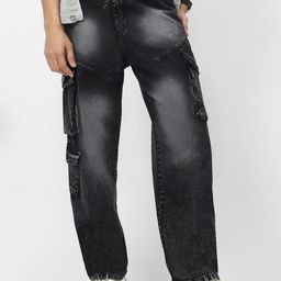 Urbano Fashion Men Loose Relaxed Fit Heavy Fade Jeans-image-37