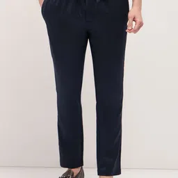 THE BEAR HOUSE Men's Solid Slim Fit Formal Trousers-picture-17