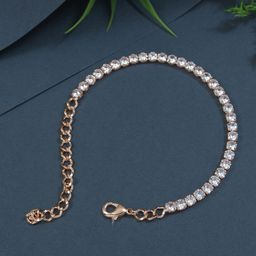 I Jewels Women Rose Gold-Plated Link Bracelet-image-33