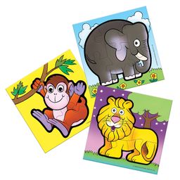 Frank Play And Learn The Jungle Jigsaw Puzzle Multicolour Set of 3 - 15 Pieces image 2