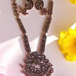Jolly Faces Copper-Plated Jewellery Set-56