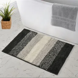 GBL COLLECTION Black & White Rectangular Anti Skid Floor Mat-image-81