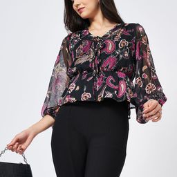 Honey by Pantaloons Women Floral Printed V-Neck Top-image-35