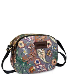 Anouk Printed Sling Bag with Cut Work image 2