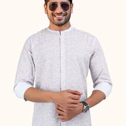 ROUGHELLS Men Slim Fit Floral Opaque Printed Casual Shirt-picture-37