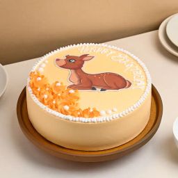 Adorable Deer Theme Cake-image-82
