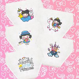 NUSYL Girl Pack Of 5 Printed Cotton Basic Briefs NUGCBRFPO5.0026-image-65