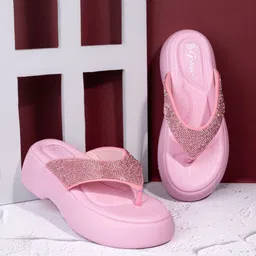 BRISKERS Gromad Cozy Corner Embellished Open Toe Platform Heels-57