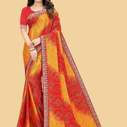A.G.M.G FASHION Bandhani Fusion Saree-image-21