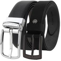 Hayes London Men Pack Of 2 Leather Reversible Formal Belt-image-56