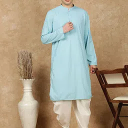 House of Pataudi Chikenkari Embroidered Straight Kurta & Dhoti Pants-picture-26