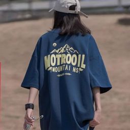 KPOP Typography Printed Drop-Shoulder Sleeves Oversized Cotton T-shirt-image-67