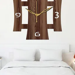 Freny Exim Brown Analogue Wood Wall Clock-picture-24